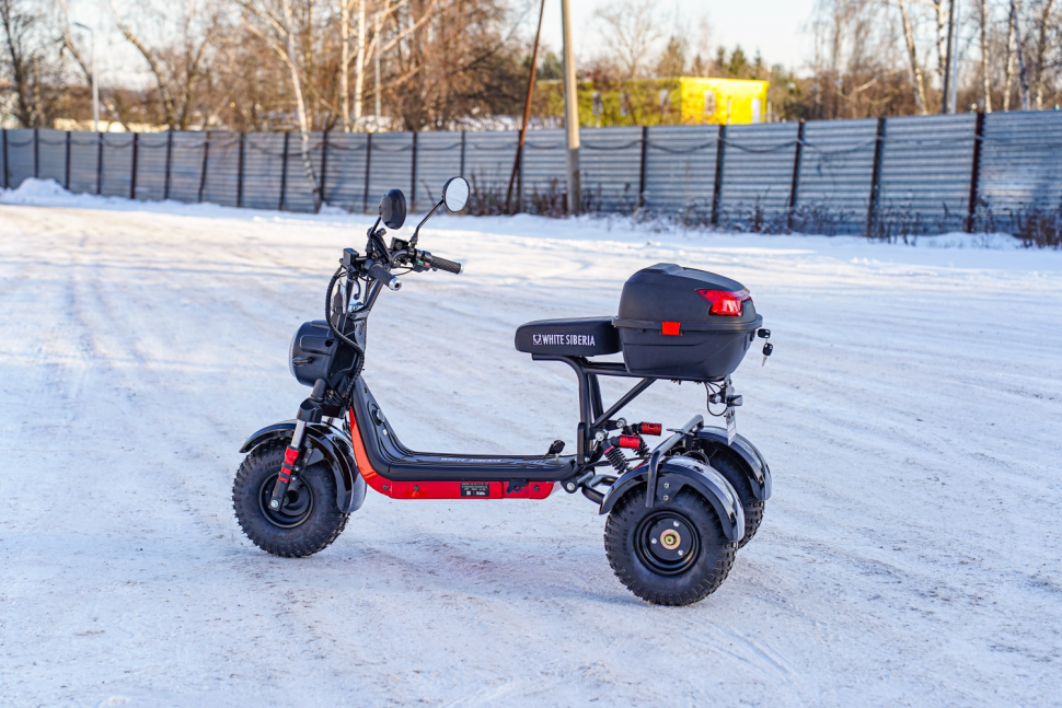 Электротрицикл WHITE SIBERIA TRIKE MINI RED 1500W